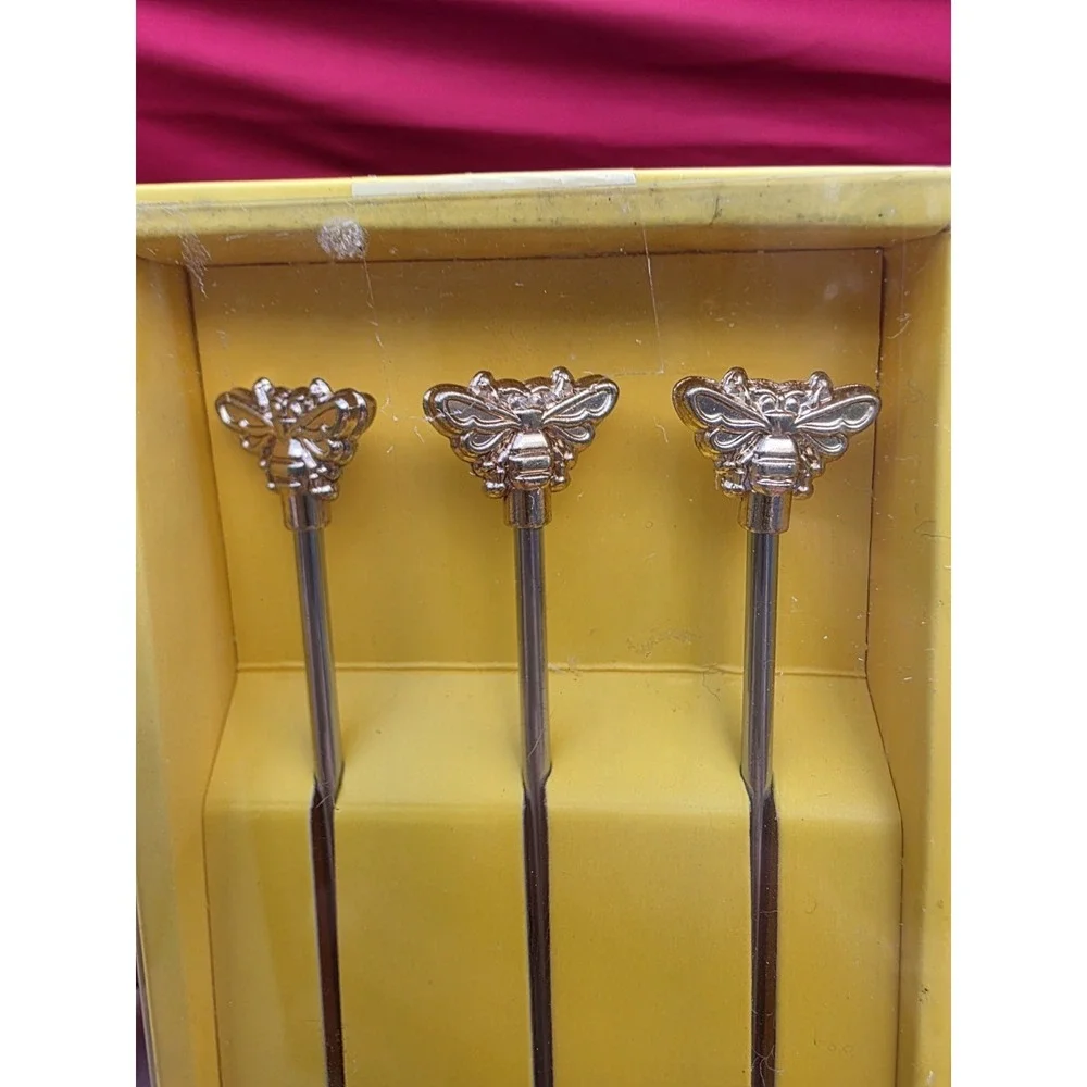 Jack Daniels Tennessee Honey Bee Swizzle Sticks NEW Box of (3) Stirrers